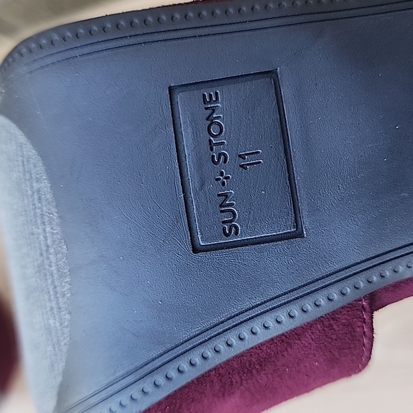 Sun + Stone Burgundy Estrella Block-Heel Ankle Strap Platform Pumps SZ 11 NWOT - Picture 7 of 9
